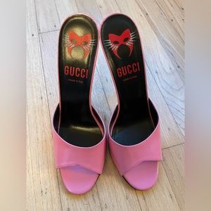 Pink Gucci high heels